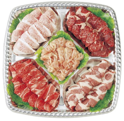 焼肉セット(5点盛り)●オーストラリア産牛サガリ(150g)●アメリカ産牛ロース(150g)●国内産・豚肩ロース(150g)・トントロ(解凍/150g)・若鶏こにく(解凍/150g)