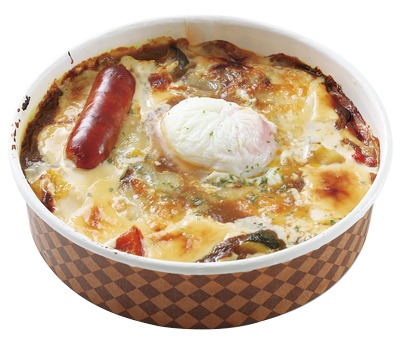 半熟卵の焼きカレー