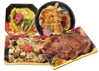 人気の丼ぶり各種 (かつ丼・お手軽天丼・中華チラシ・豚丼等)