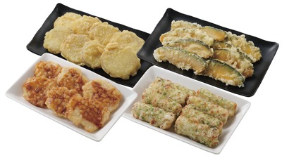 ●さつまいも天●かぼちゃ天●鶏天(たれ付)●ちくわ磯辺天など