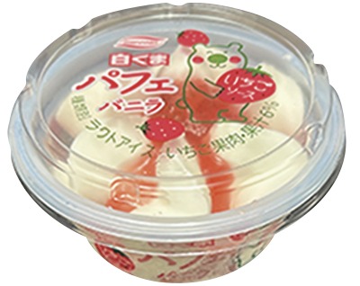 九州名物白くまパフェバニラいちごソース