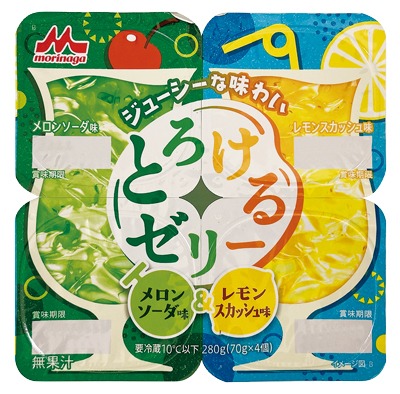 とろけるゼリー メロンソーダ味＆レモンスカッシュ味