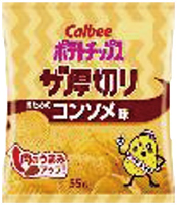 ポテトチップス ザ厚切りのためのコンソメ味