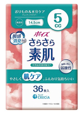 ポイズ さらさら素肌 パンティライナー5cc