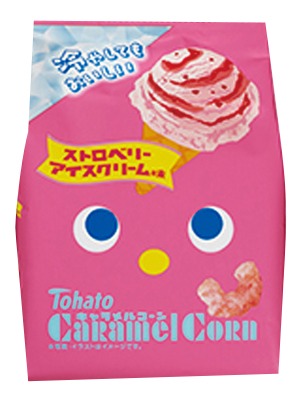 キャラメルコーンストロベリーアイスクリーム味