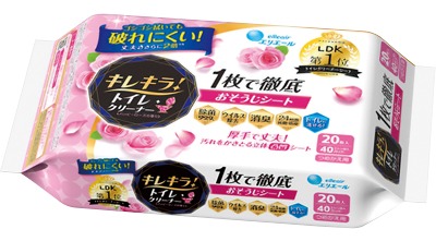 エリエール キレキラトイレシート つめかえ用 ハッピーローズ