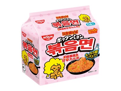 日清焼そば ポックンミョン 韓国風甘辛カルボ 5食パック