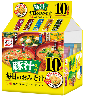 毎日のおみそ汁 5種のバラエティーセット 豚汁入り