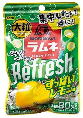 大粒ラムネ Refreshすっぱいレモン