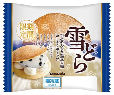 雪どら つぶあん入り塩豆大福&ミルクホイップ