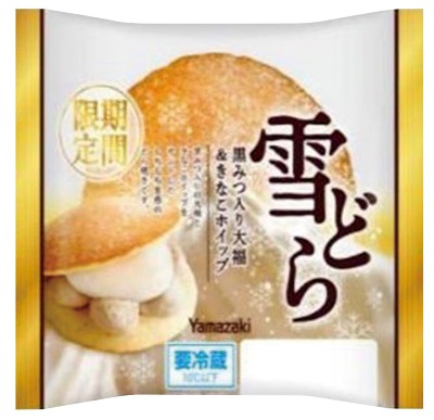雪どら 黒みつ入り大福&きなこホイップ