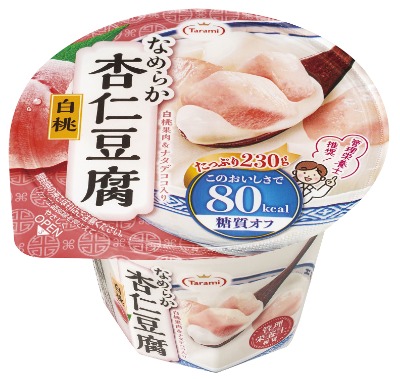 Taramiなめらか杏仁豆腐80kcal 白桃
