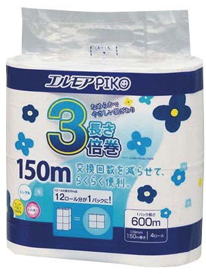 エルモアトイレットペーパー3倍巻シングル(150m)