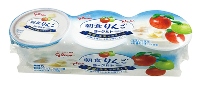 朝食りんごヨーグルト