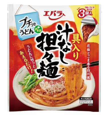 プチッとうどんプラス 具入り汁なし担々麺