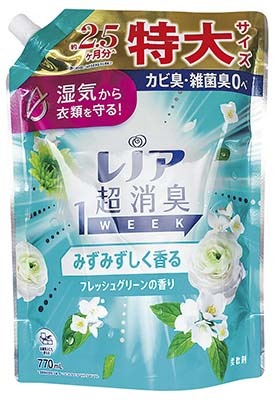 レノア超消臭 1WEEKつめかえ用特大みずみずしく香るフレッシュグリーンの香りつめかえ用特大