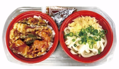 具沢山かき揚げ丼&うどん