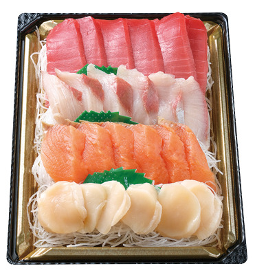 切りたて刺身お造り(生本まぐろ・天然ぶり・サーモン・ほたてなど)