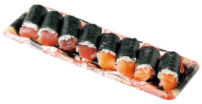 飛び出す巻寿司  (まぐろ＆サーモン)