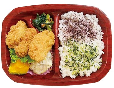 広島菜ごはんと牡蠣フライ弁当