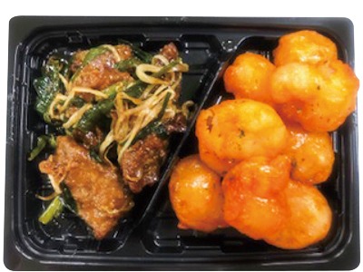 中華2点盛豚レバニラ&エビチリ