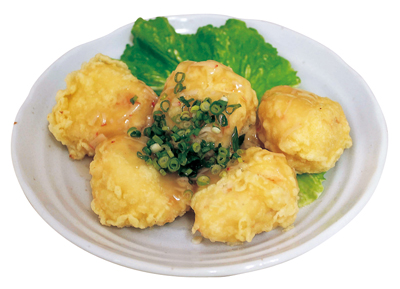 カニと豆腐のふんわり天（カニ風味あんかけ）