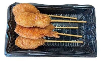 串揚げセット(うずら・茄子肉詰め・豚ロース・えび・レンコンすり身)