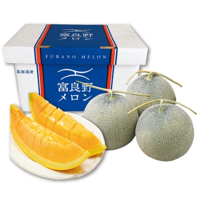富良野メロン（赤肉）約2.5Kg×3玉入
