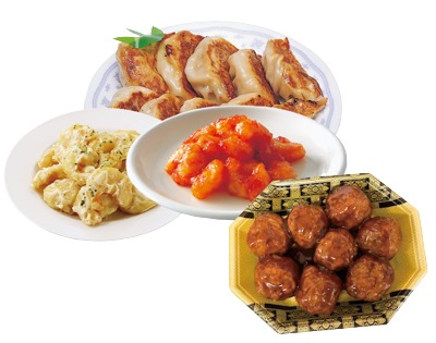 中華バイキング｛王将こだわり餃子(8個)・エビマヨ(140g)・エビチリ(140g)・肉団子(8個)など｝